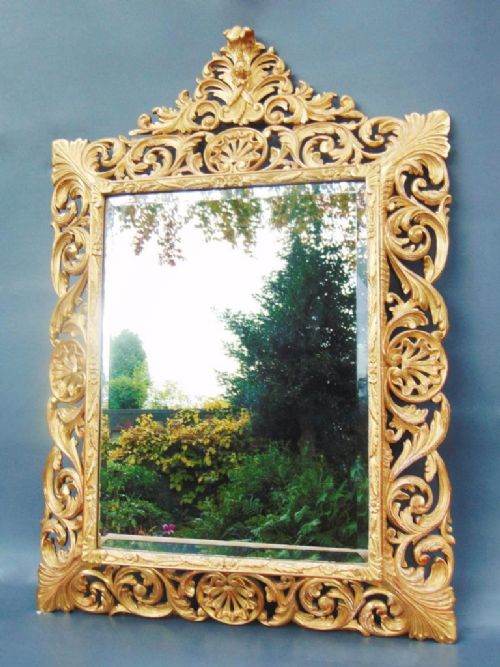 Outstanding Florentine Water Gilded Overmantle Mirror
