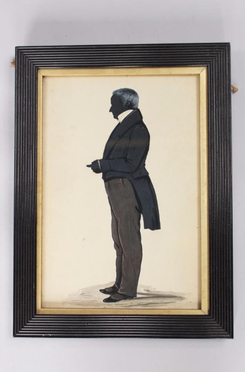 Georgian Gentleman Silhouette Full Length Portrait