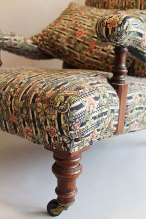 fig 1. Howard Style Victorian Walnut Armchair
