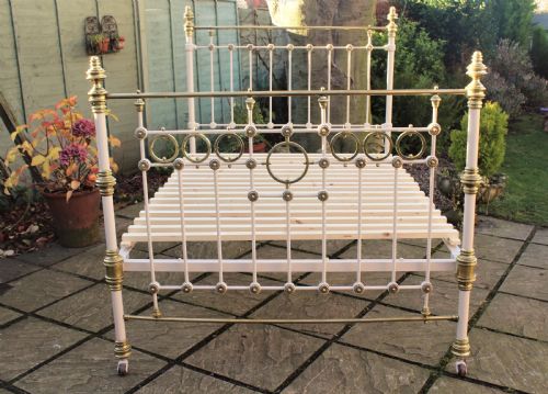 fig 1. Victorian Cast and Brass Double Bed
