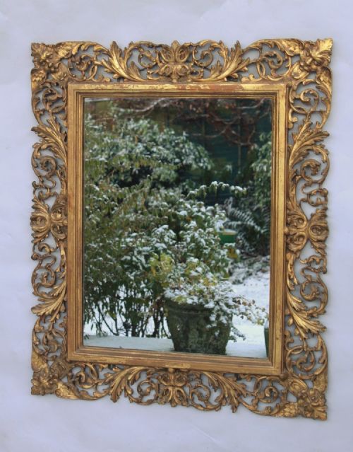 Large Florentine Giltwood Mirror