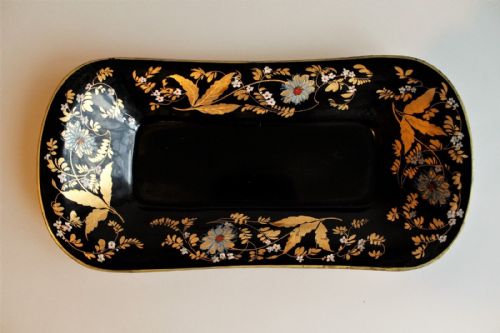 Victorian Toleware Tray Hand Painted and Gilded
