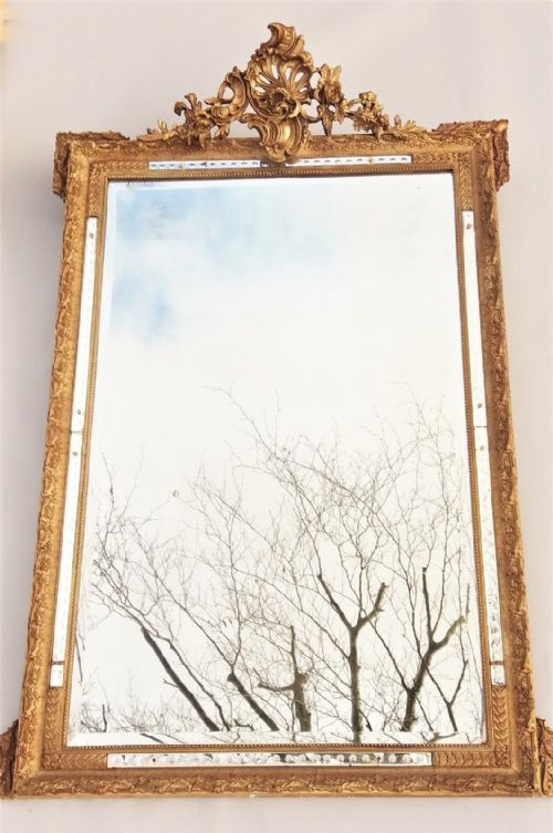 Large French Gilt Marginal Mirror