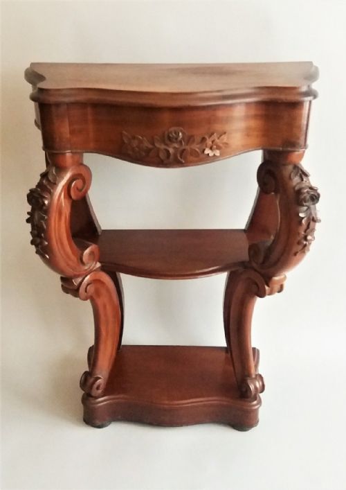 fig 1. Pretty Victorian Mahogany Console Table