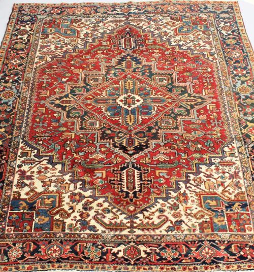 fig 1. Antique Heriz Carpet Room Size