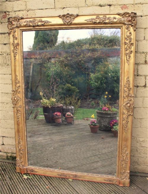 19th Century Gilt Overmantle Mirror