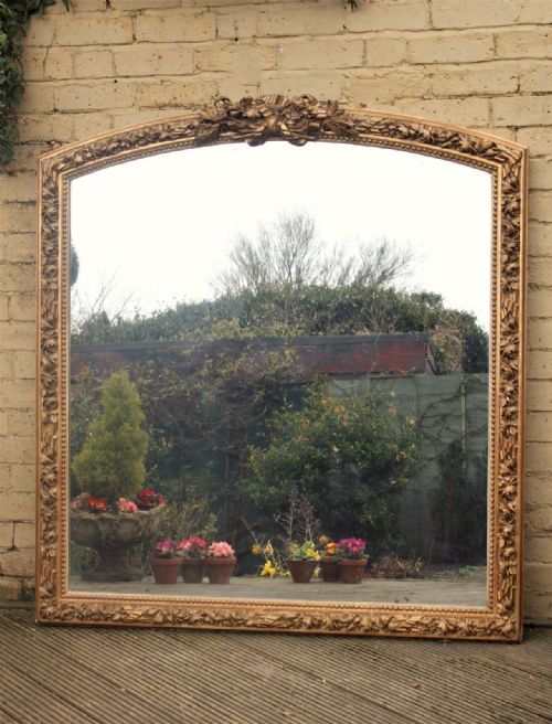 Large 19th Century Overmantle Mirror