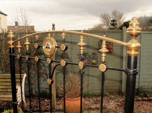 fig 1. Victorian Cast iron and Brass Double Bed
