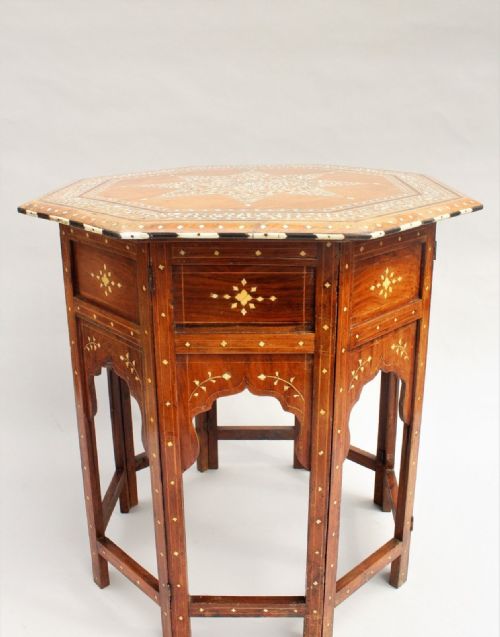 fig 1. Antique Inlaid Moorish Hardwood Table