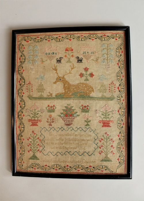 Exceptional 19th Century Pictorial Sampler