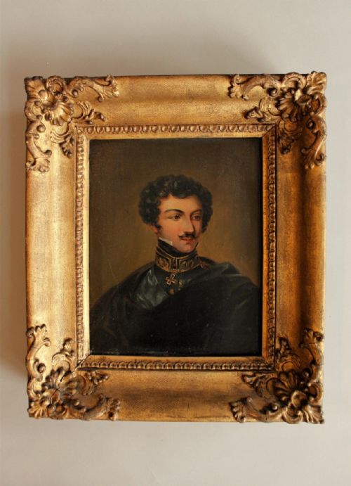 Regency Period Oil Painting Military Gentleman