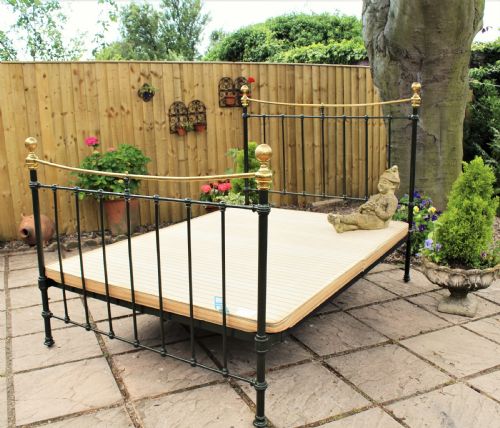 Pretty Victorian Cast & Brass Double Bed