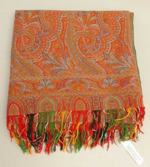 Good Victorian Double Sided Paisley Shawl