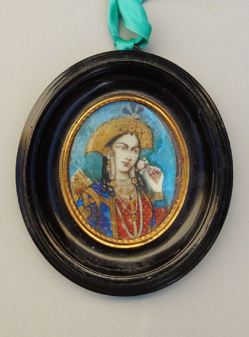 Miniature Portrait Indian 19th Century Mumtaz