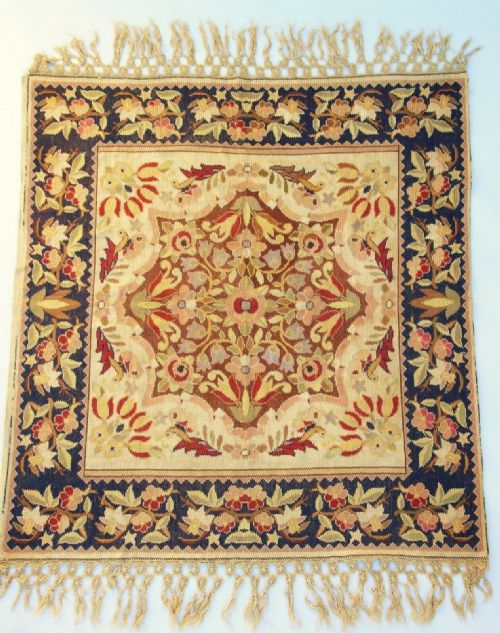 Early 20th Century Hand Stitched Silk Piano Throw