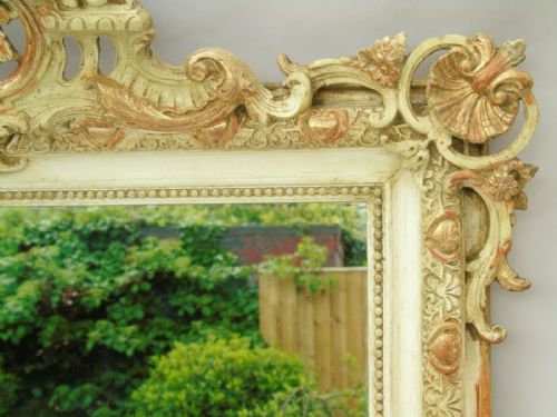 fig 1. Antique Ornate Italian Gilt and Gesso Mirror