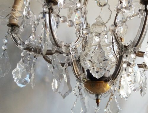 fig 2. Imposing Cut Crystal Antique 9 Light Chandelier
