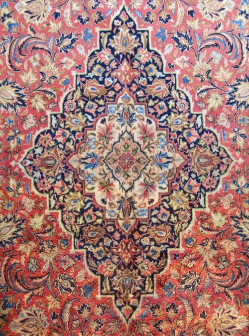 fig 1. Good Antique Kashan Carpet Room Size
