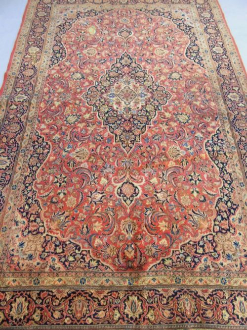fig 3. Good Antique Kashan Carpet Room Size