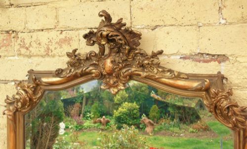 fig 1. Pretty Antique French Gilt Mirror