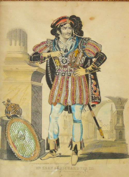 fig 1. Tinsel Picture 19th Century Mr Kean as Richard III