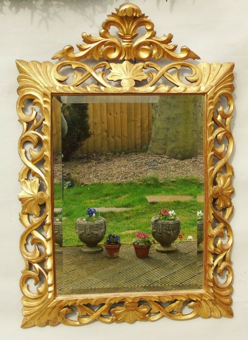 fig 1. Large Antique Giltwood Florentine Mirror