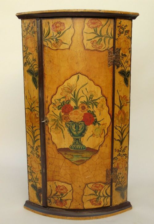Beautiful Regency Painted Corner Cabinet