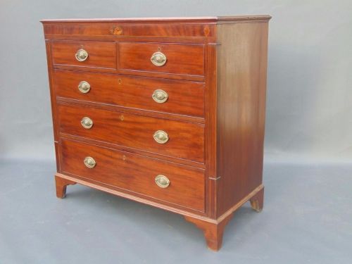 Elegant George III Mahogany Inlaid Chest of Drawers