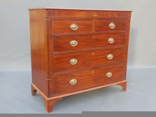 fig 1. Elegant George III Mahogany Inlaid Chest of Drawers