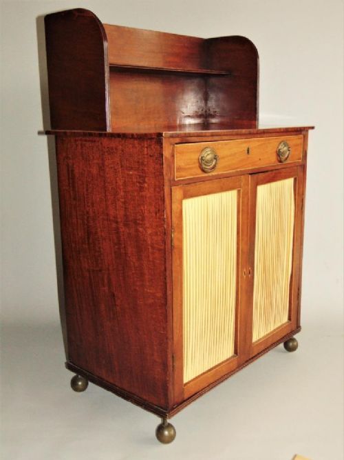fig 1. Neat Regency Mahogany Cabinet Chiffonier Manner of Gillows
