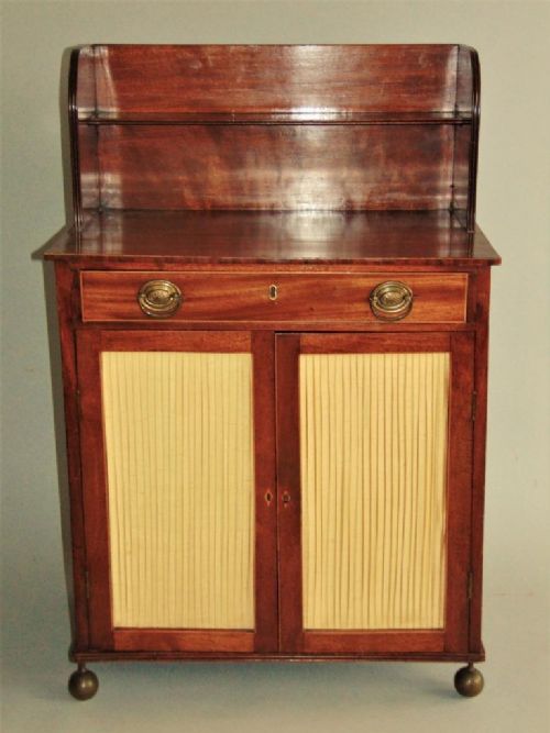 Neat Regency Mahogany Cabinet Chiffonier Manner of Gillows