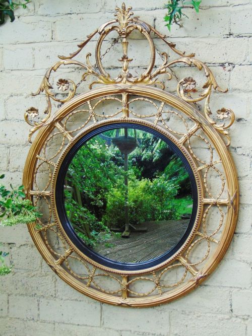 Large & Impressive Circular Regency Gilt Mirror