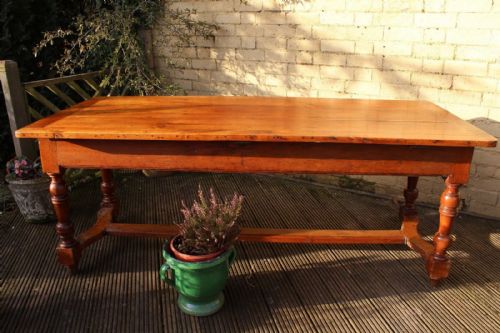 Large Antique French Fruitwood Farmhouse Table