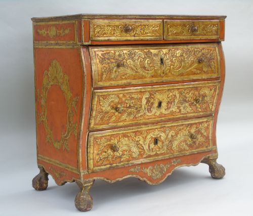 Outstanding 19th Century Italian Gilded Gesso Chest of Drawers