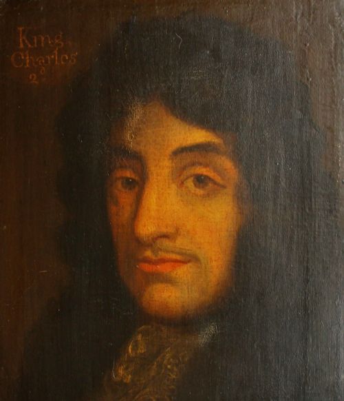 fig 1. Oil on Canvas Charles II Florentine Giltwood Frame 17th Century