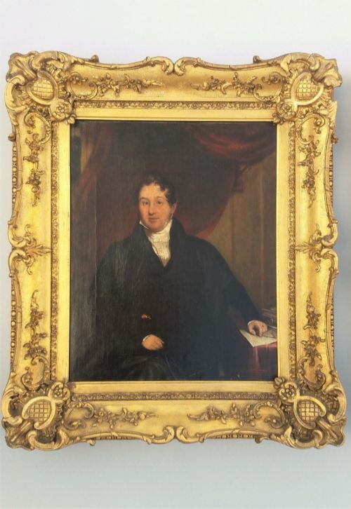 fig 1. Good Pair of Victorian Oil Painting Portraits Follower of John Linnell