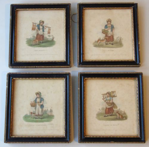 Antique Hand Coloured Engravings Cries of London