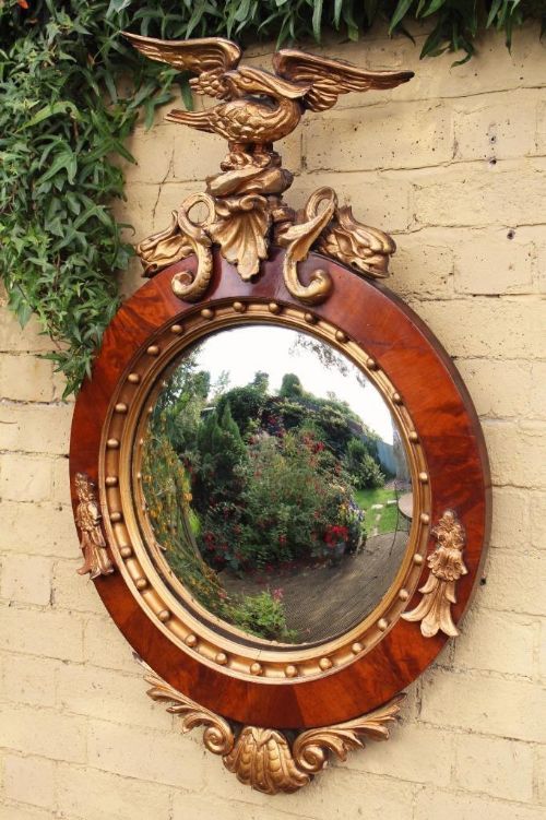 fig 1. Impressive Regency Giltwood & Mahogany Mirror