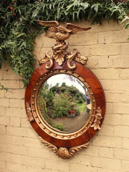Impressive Regency Giltwood & Mahogany Mirror