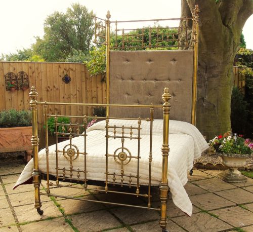 Fabulous Antique Brass Half Tester Double Bed