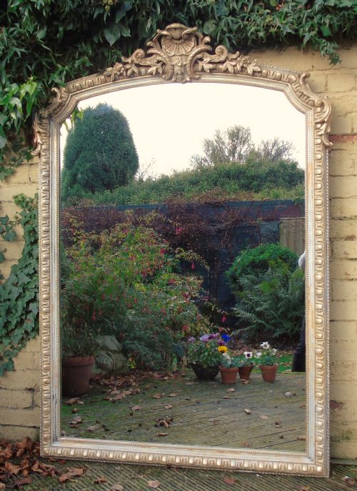 Antique Very Large Decorative French Mirror Floor Standing
