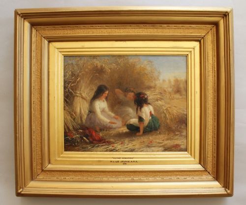 In the Cornfield 19th Century Oil Painting Henry Le Jeune