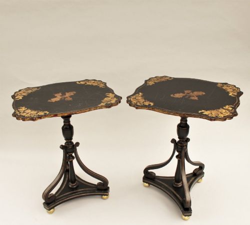 fig 1. Elegant Pair of Georgian Regency Wine Tables