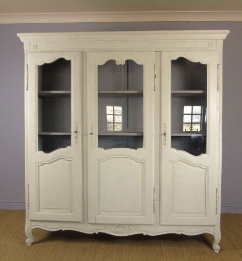 Large French Painted Triple Door Wardrobe