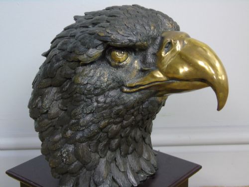 Fabulous Bronze Eagle Head Mount
