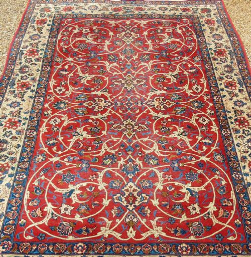 Antique Isfahan Carpet Room Size