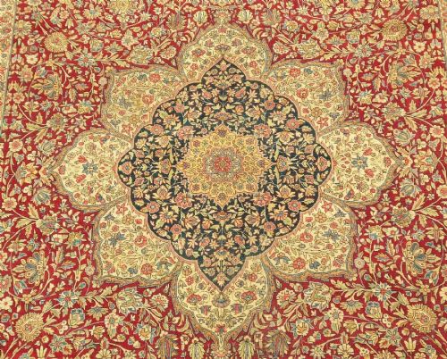 fig 1. Good Antique Kirman Carpet Room Size 380 cms X 280 cms