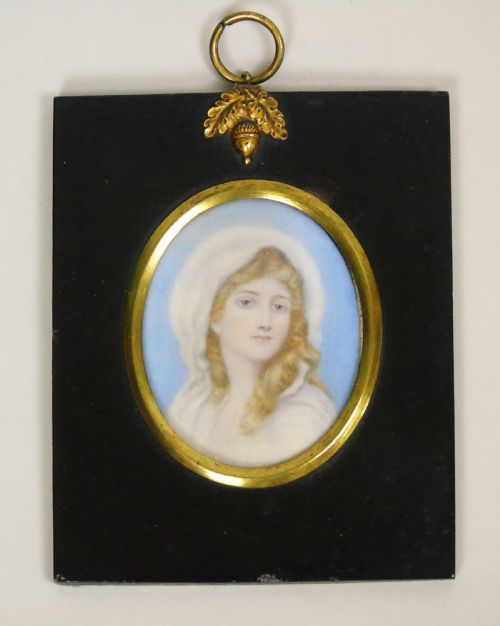 Georgian Miniature Painting Lady Hamilton