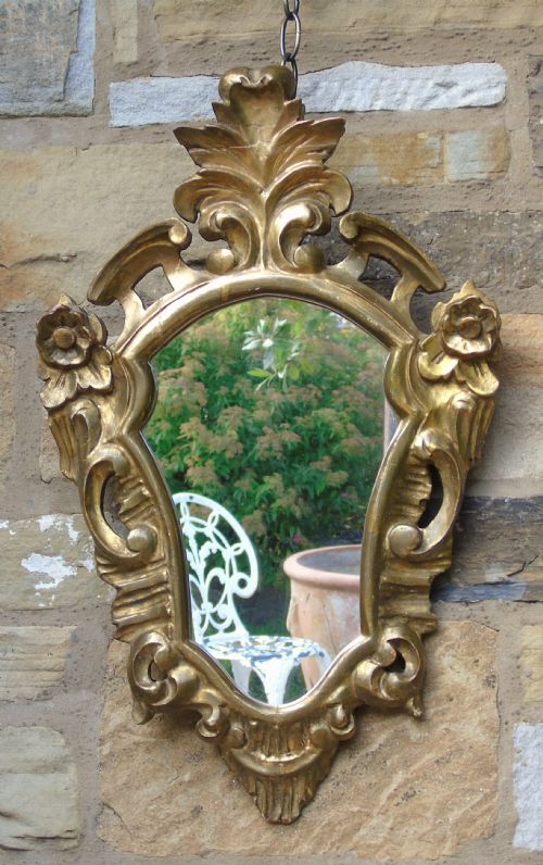 Antique Venetian Shield Shape Mirror