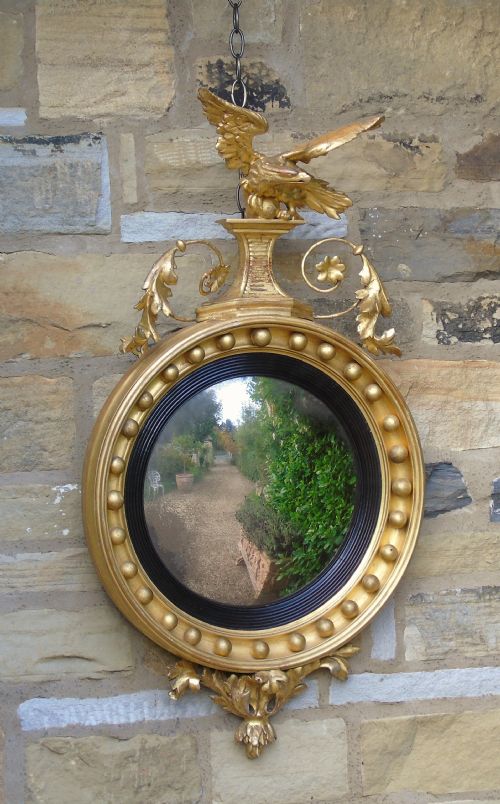 fig 1. Outstanding Regency Giltwood Mirror With Eagle Crest